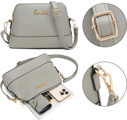 Soperwillton Handbags and Purses for Women Shoulder Tote Bags Top Handle Satchel Purse Set 5pcs