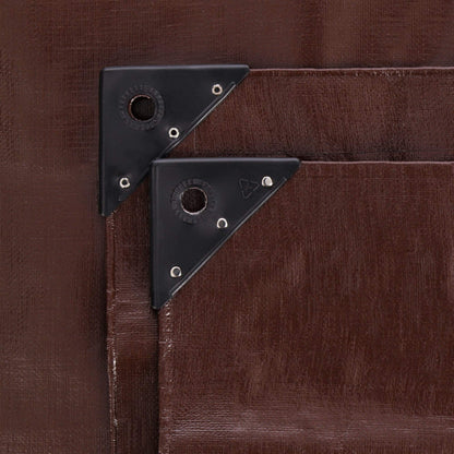 WHITEDUCK Super Heavy Duty Poly Tarp Cover 16 Mil & 10 Mil with Grommets and Reinforced Edges (Brown, White & Silver Black) (Brown- 16 Mil, 30' x 30')