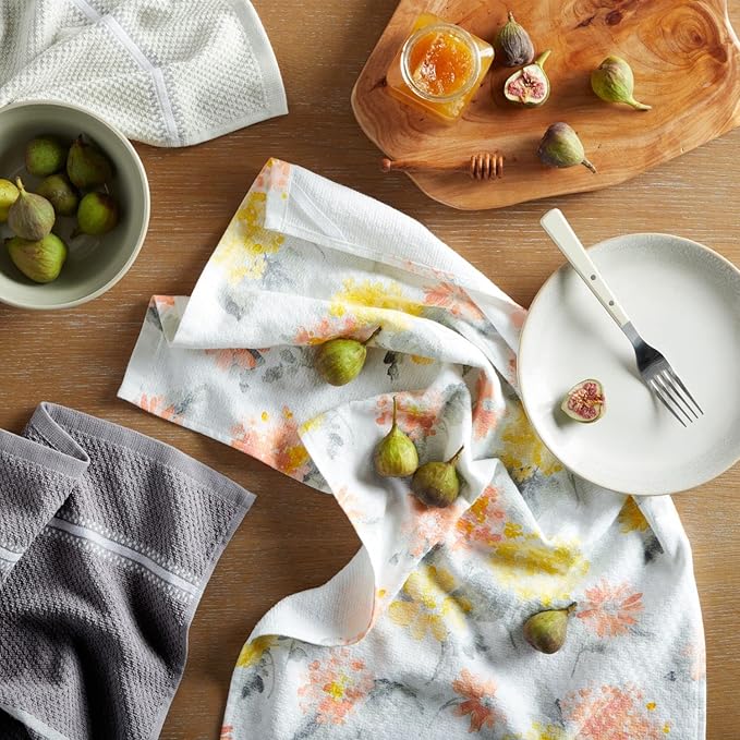 Martha Stewart Amber Floral Kitchen Towel Set 4-Pack