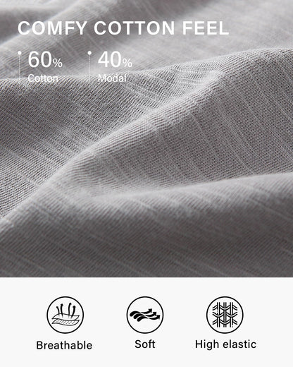 Stelle Womens Modal Soft Crewneck Short Sleeve T Shirts Summer Casual Basic Tops Tees Grey