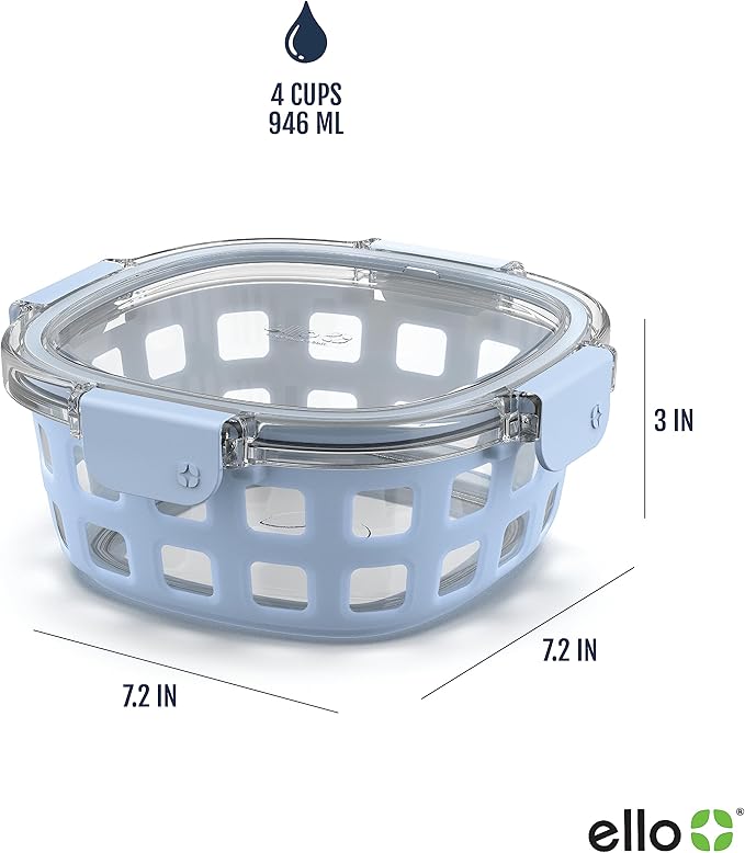 Ello Duraglass Meal Prep Container- Glass Food Storage Container