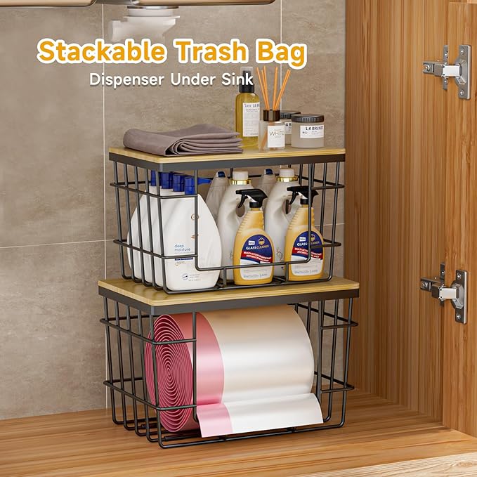 2 Pack Trash Bag Holder, Extra Large Garbage Bag Dispenser