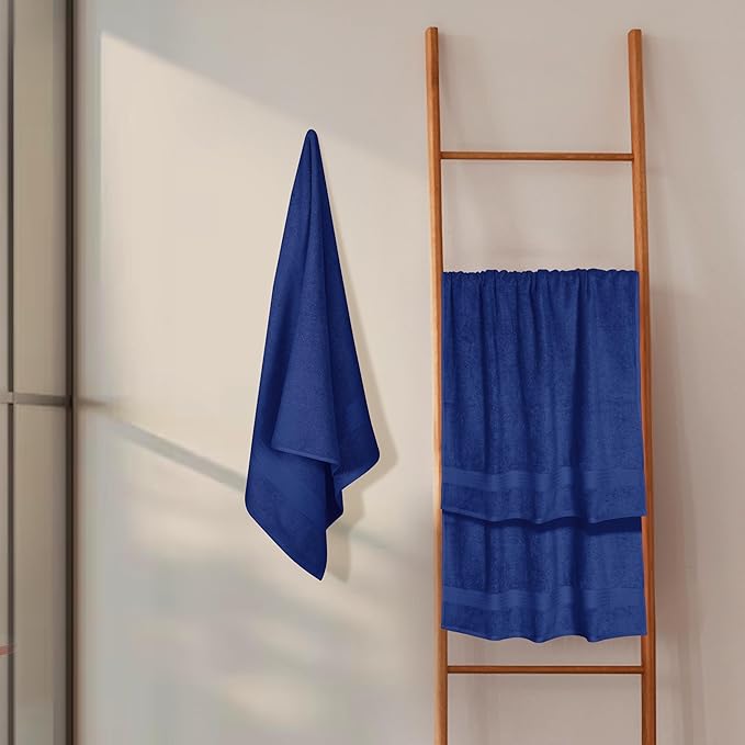 GLAMBURG Premium Cotton 4 Pack Bath Towel Set