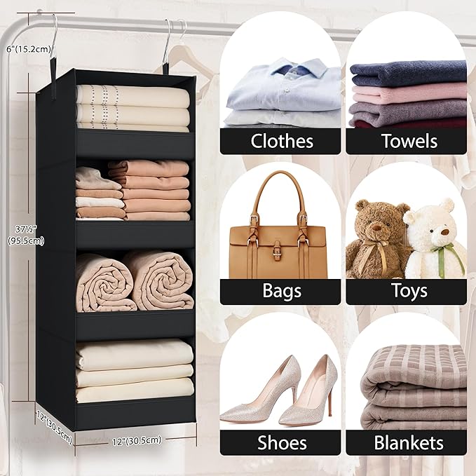 GRANNY SAYS 4-Shelf Hanging Organizer, Wall Mount