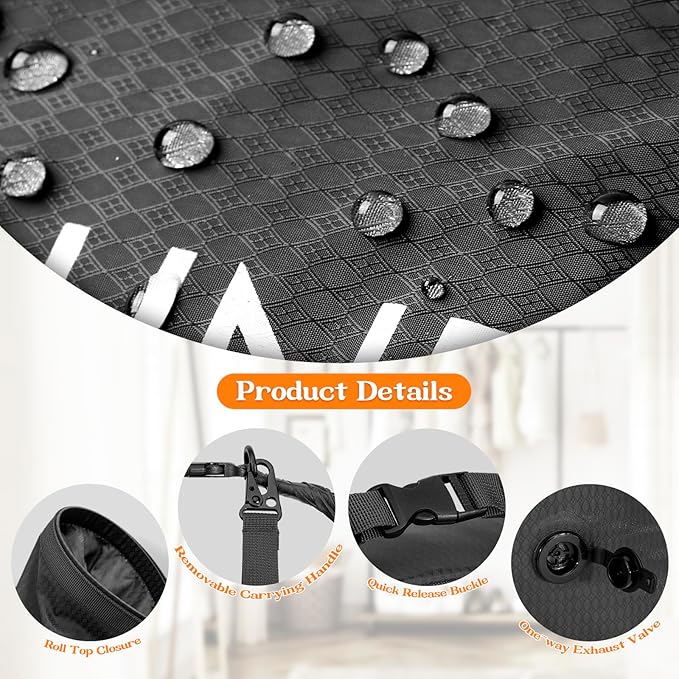 Compression Laundry Bag for Travel, Dirty Clothes Travel Laundry Bag,
