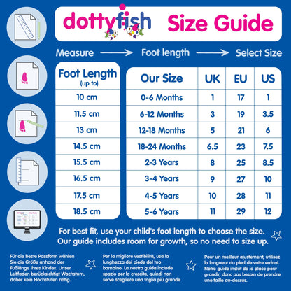 Dotty Fish Baby & Kids Suede Barefoot Slippers – Boys & Girls, 5 Styles, Non-Slip Soft Soles, Warm Fleece-Lined House Shoes, Elasticated Ankles, Podiatry Approved – Pale Pink 12-18 Months