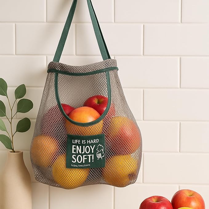 Durable Reusable Hanging Storage Mesh Bags