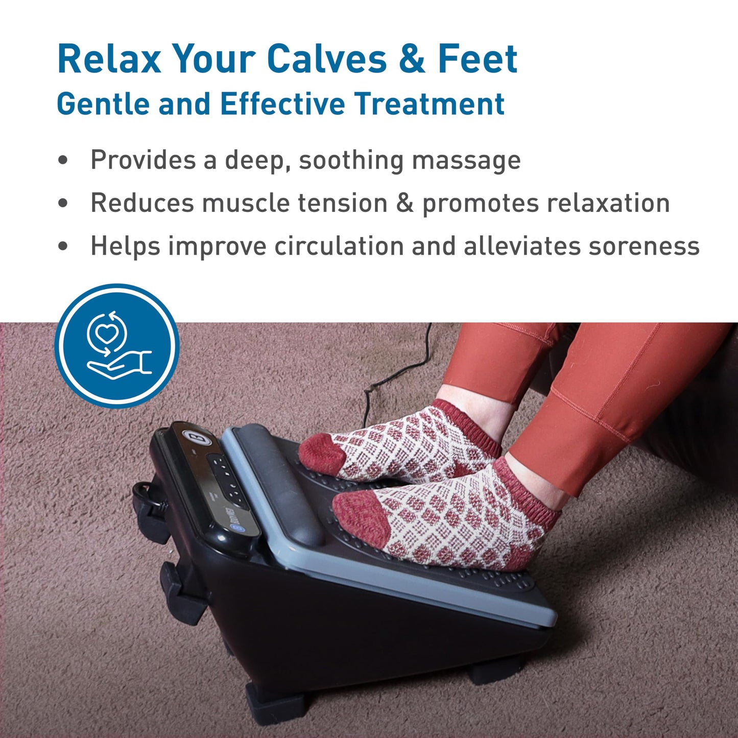 BodyMed Foot Massager | Deep Tissue Vibration Massage Therapy | At-Home Massager with Remote Control | Fast Relief from Neuropathy, Plantar Fasciitis, Improves Circulation