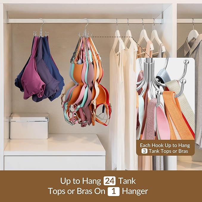 ZEDODIER Tank Top Hanger, Rotatable Bra Organzier