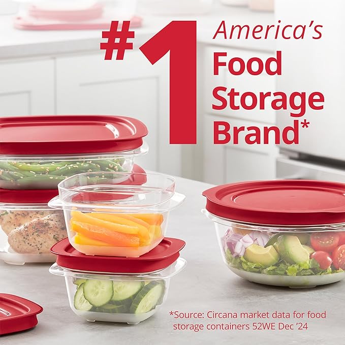 Rubbermaid EasyStore Large Containers, 18-Piece Set, Food Storage Containers