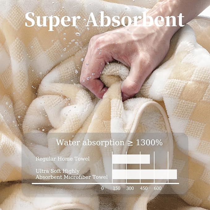 4 Piece Extra Large Bath Towel Set Oversized Bath Sheet 35"x70" Bathroom Towel