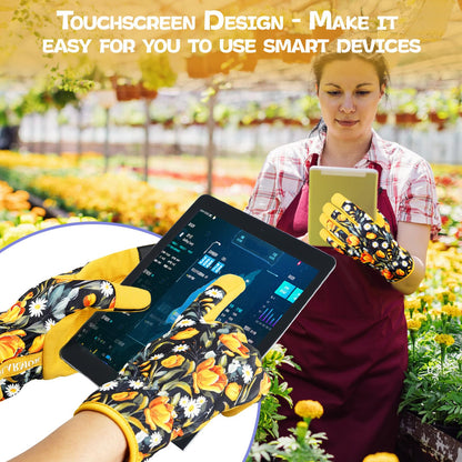 SLARMOR Women's-Gardening-Gloves Thoughtful Gardening-Gifts-for-Women, Microfiber Material With Touchscreen Function, Ideal For Garden Work, Cleaning, Camping & Landscaping