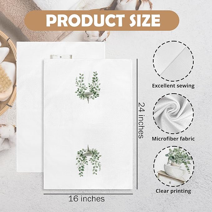 Sage Green Eucalyptus Hand Towels