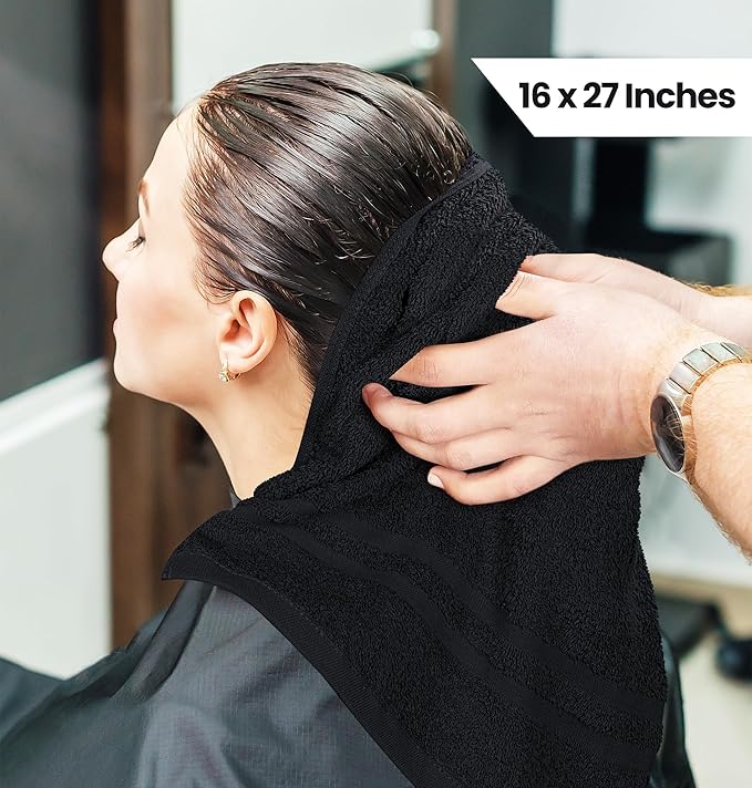 Utopia Towels Cotton Bleach Proof Salon Towel 16 by 27 inches, Bleach Safe Gym
