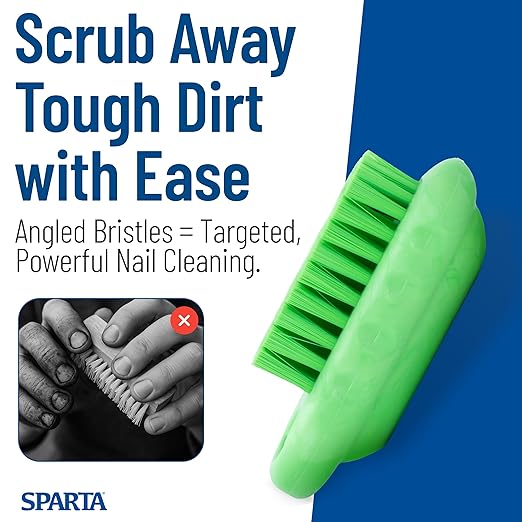 SPARTA Nail Scrub Brush Commercial-Grade, Heavy-Duty Hand and Fingernail Brush