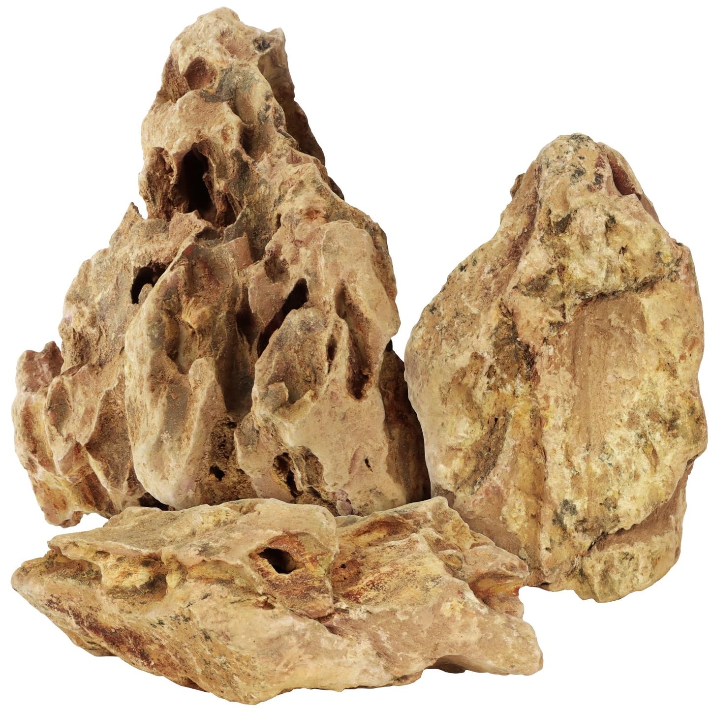VOKOY 2.5lb Natural Dragon Stones, Aquarium Rocks Decoration Aquascaping Stone Landscaping Model for Fish Tank Decor Terrariums Paludariums Reptile Enclosures Gardens, 2-4 inches