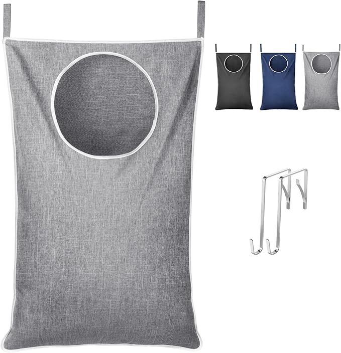 Lifewit 1 Pack Over Door Laundry Hamper, Large Collapsible Hanging Laundry
