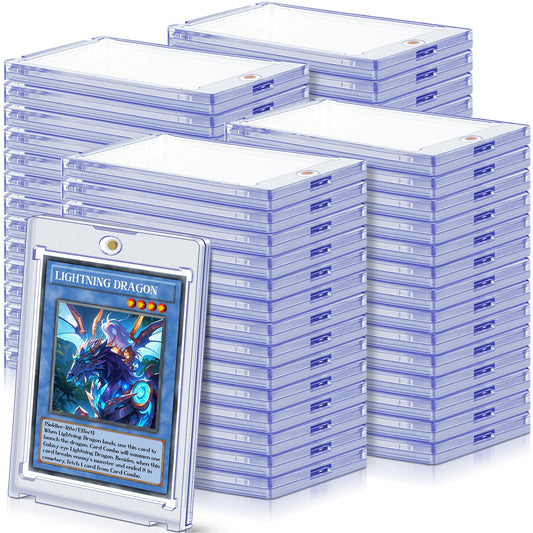 100ct Magnetic Card Holders for Trading Cards, 35pt Acrylic Card Protectors Baseball Card Display Case Fit for Sports Cards, MTG, TCG, Standard Card (Clear)