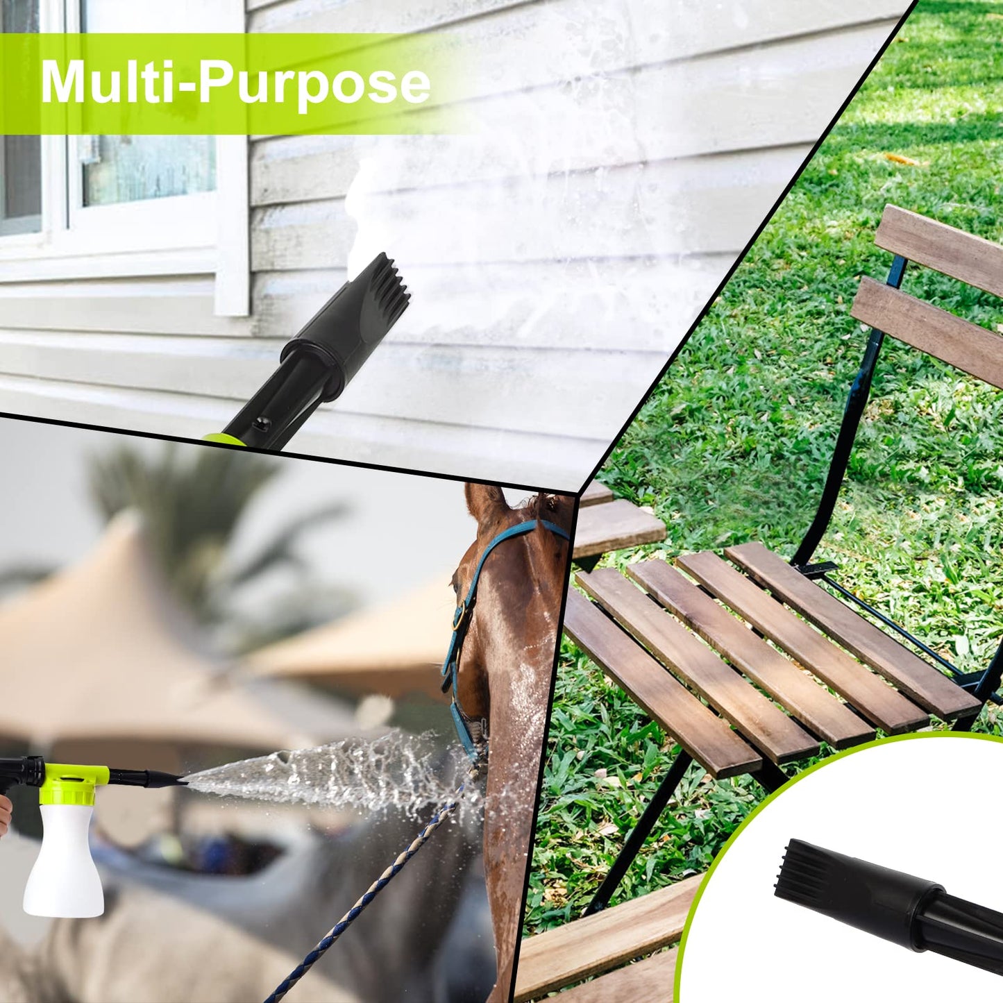 GALAXYER Snow Foam Gun Sprayer, 900ml Adjustable Car Cleaning Lance, Universal Garden Hose Foam Sprayer for Car & House Washing