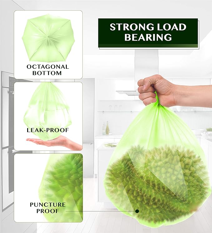 FORID 4 Gallon Garbage Bags, Strong Trash Can Liners, 15 Liter Wastebasket Bags