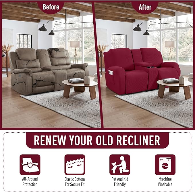 TAOCOCO Loveseat Recliner Cover