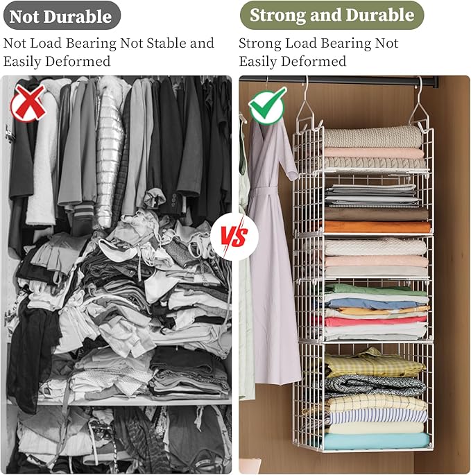 X-cosrack Closet Hanging Organizer and Storage