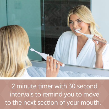 Tao Clean UV Sanitizing Sonic Toothbrush and Cleaning Station, Electric Toothbrush, Dual Speed Setting, White