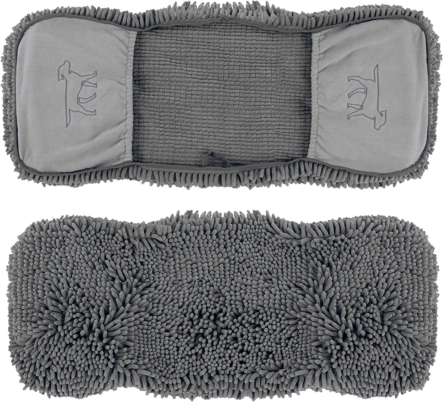 Tuff Pupper Quick Dry Towel for Dogs | Ultra Absorbent Microfiber Shammy | Extra Large 85x35cm Size Dog Bath Towel | Comfortable Hand Pockets | Indoor Outdoor Use | Durable Material | Machine Washable
