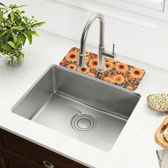 Kitchen Sink Splash Guard 1 PC 30 Inch Sink Faucet Mat Splash Guard
