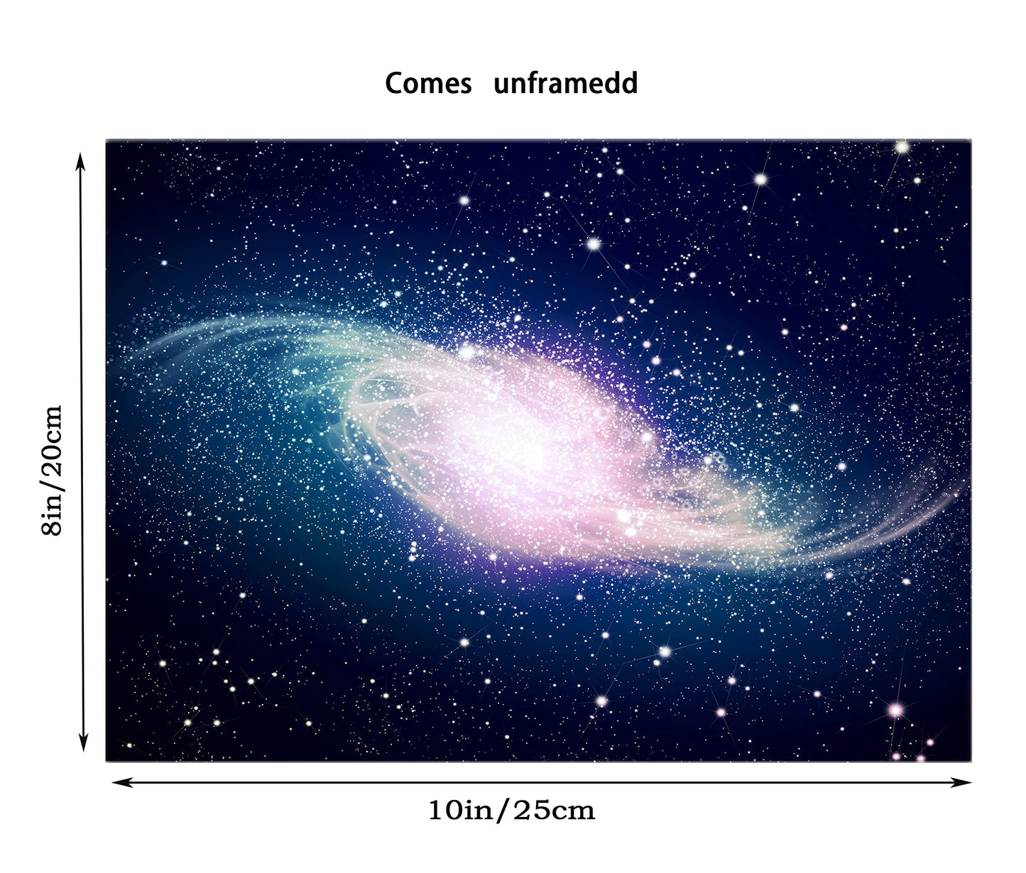 Universe Starry Sky Wall Art Outer Space Fantastic Nebula Galaxy Painting Pictures ，for Bedroom, Living Room, Bathroom Decor ，Posters for Kids, Boys or Girls Room ，Set of 6 （ 8" x10" ） Unframed