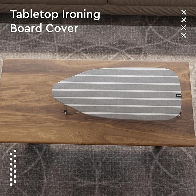 Encasa XO Ironing Board Cover and Pad 28"x12" - 4mm Felt Mini Iron Board Cover