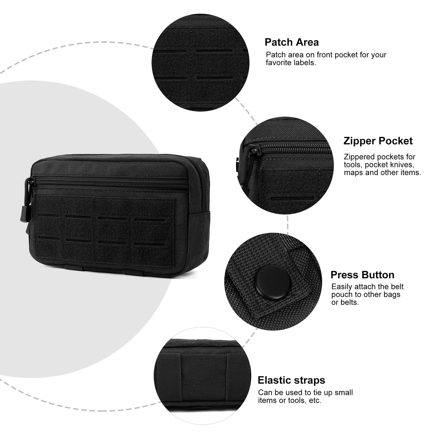 Mardingtop 70L Internal Frame Backpack with Molle Tactical Admin Pouch Utility EDC Tool Pouch