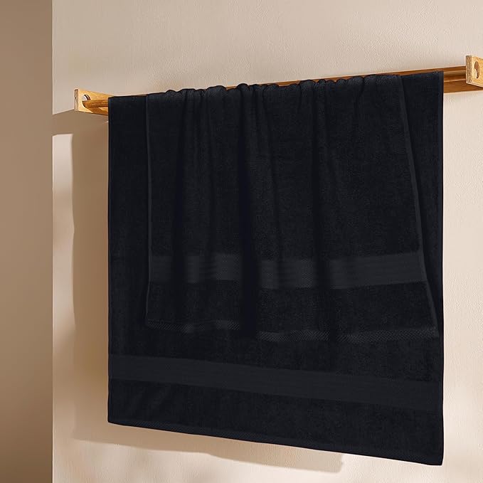 GLAMBURG Premium Cotton 4 Pack Bath Towel Set