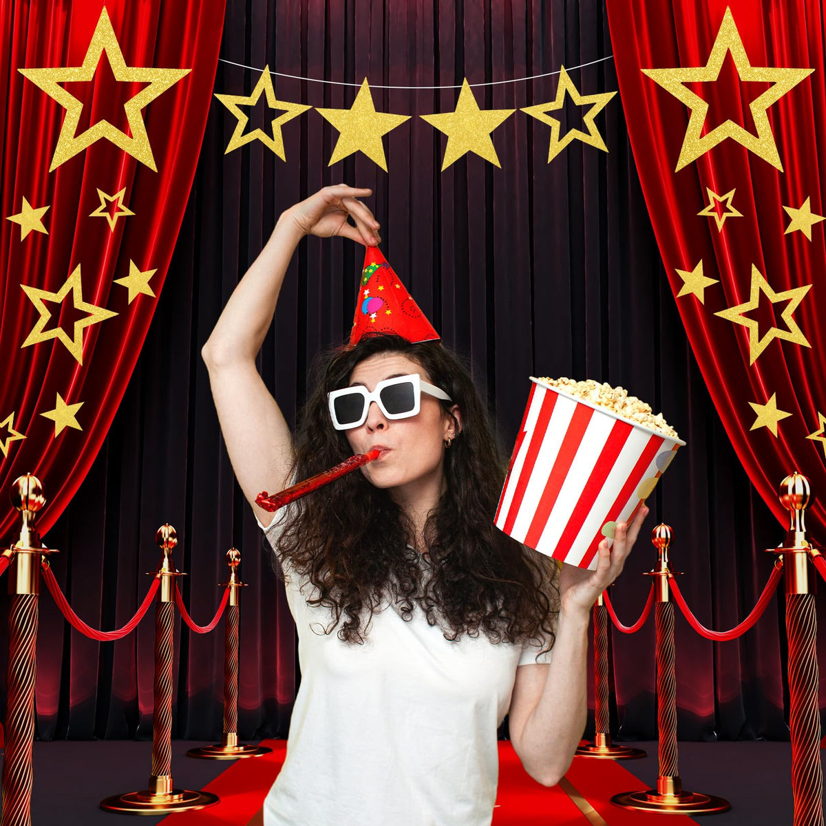Fuyoooo 30 Pcs Large Gold Star Cutouts Paper Decorations 3 Sizes 6" 9.8" 10.6" Double Printed Star Cardboard Wall Decor Confetti Cutouts for Graduation Classroom Wall Bulletin Board Decor