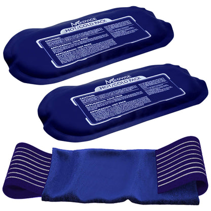 Reusable Hot and Cold Ice Packs for Injuries (3-Piece Set), Joint Pain, Muscle Soreness and Body Inflammation - Reusable Gel Wraps - Adjustable & Flexible for Knees, Back, Shoulders, Arms and Legs