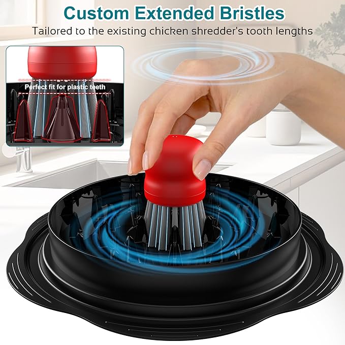 Mini Dish Brush for Cleaning Chicken Shredder, Palm Brush Dish Scrubber
