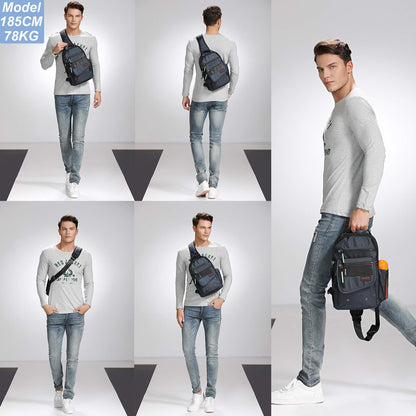 Sling Bags, Chest Shoulder Backpacks Crossbody Purse Outdoor Chest Bag Travel Backpack for Men Women Hiking Camping Cycling