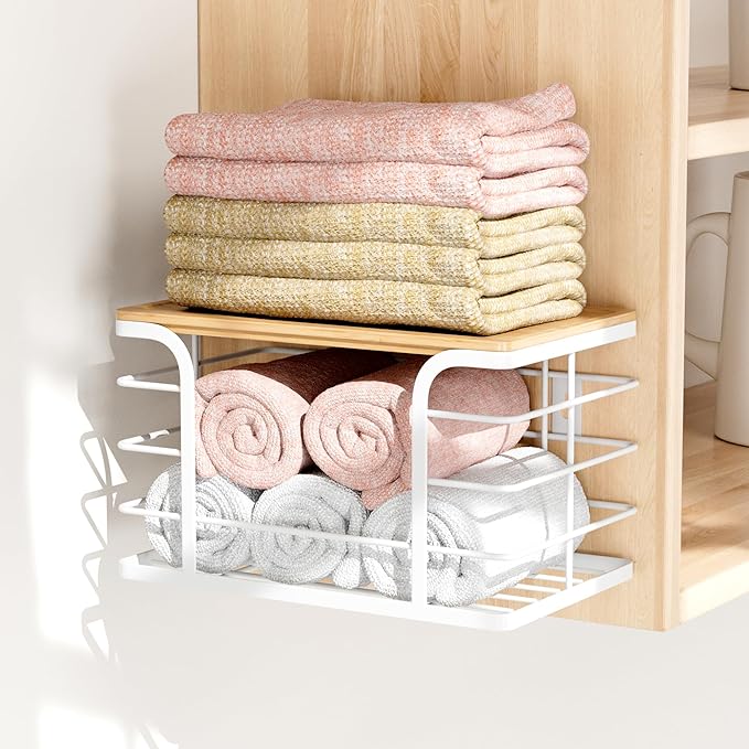 3 Pack Stackable Pantry Organizer, Stainless Steel Trash Bag Holder Dispenser