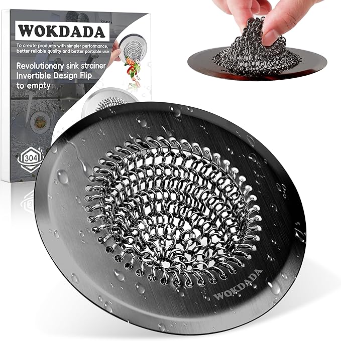 Sink Drain Strainer, Reversible Mesh Sink Strainer