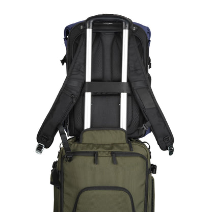 VANGUARD VEO Lite B25L Camera & Everyday Backpack (Navy) – Fits Full-Frame Camera with 70–200mm Attached + 3–4 Lenses, 16" Laptop Storage, 3-Way Access, Convertible Daypack Design
