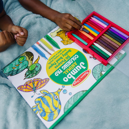 Melissa & Doug Jumbo Coloring Pad (11 x 14 inches) - Animals, 50 Pictures