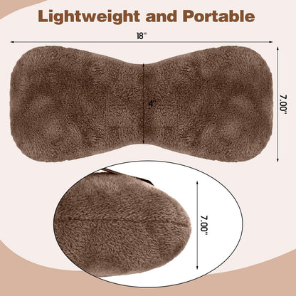 1 Pc Neck Pillow for Recliner Headrest Pillow Bone Shaped Chair Plush with Adjustable Strap Neck Support and Pain Relief Curve Head Cushion for Car Travel Airplane (Grey)