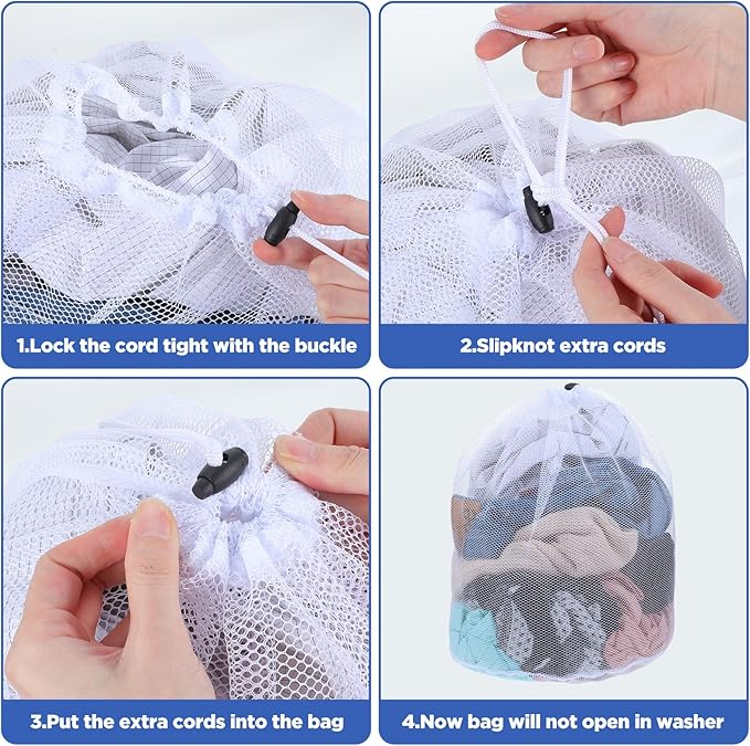20 Pcs Mesh Laundry Bags Bulk