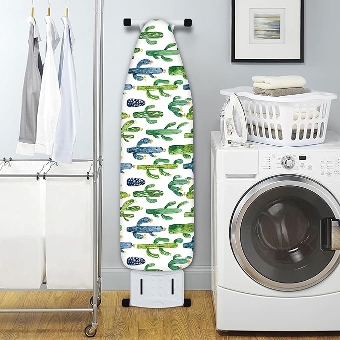Extra Thick Ironing Board Cover and Pad, Tropical Cactus 15x54 Ironing Board