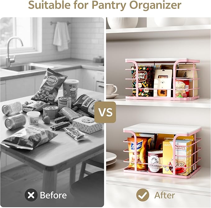 2 Pack Extra Large Stackable Pantry Storage