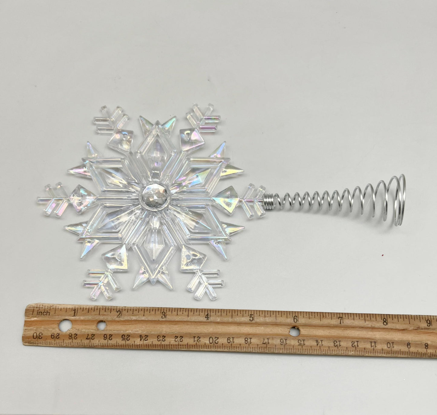 PEPPERLONELY Miniature Glitter Star Tree Topper Christmas Decorations 3.42" H x 2.76" W, White