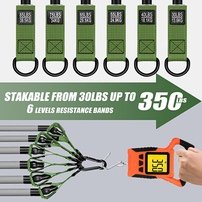 Heavy Resistance Bands for Working Out, 350lbs/450lbs Exercise Bands with Handles, Workout Bands Set for Men, Fitness Weight Bands for Muscle Strength Training, Stretching, Slim, Home Gym Equipment