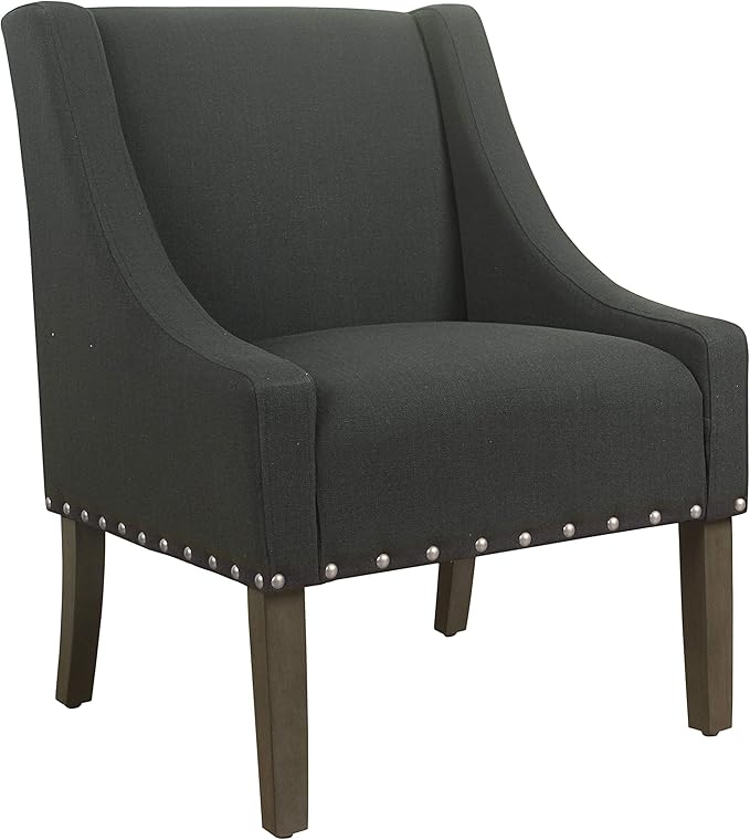 Homepop Home Decor | Upholstered Classic Swoop Arm Accent Chair | Accent Chairs