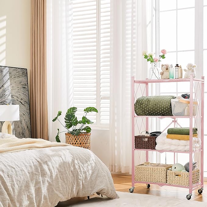 BRIAN & DANY 4-Tier Foldable Storage Shelves
