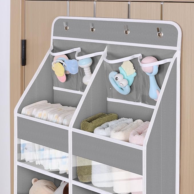 Univivi 5-Shelf Fabric Door Organizer Over Door Hanging Organizer